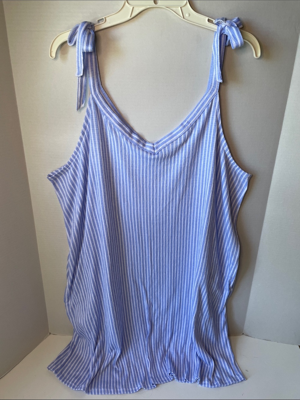 Laura Ashley Size 2 X Striped Spaghetti Strap Tank 2 Pockets
